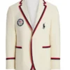 Sophisticated suiting fabric Team USA Opening Ceremony Blazer displaying a sharp lapel collar and practical outside pockets.