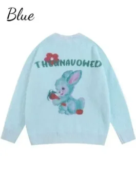 The Unavowed Sweater front view with knitted texture, round neck shape, and neat pullover design