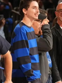 NBA Timothee Chalamet 76ers v Knicks Sweatshirt - Philadelphia 76ers v New York Knicks Game Timothee Outfit