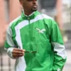 The HOMAGE x Starter Eagles Jacket with elastic cuffs, an elastic hem, and two functional outside pockets.