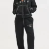Arsenal AWFC Black Hoodie front view featuring premium fleece comfort, athletic styling, and Arsenal Women inspired fashion