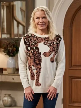 BB Katherine Kelly Lang Leopard Jumper