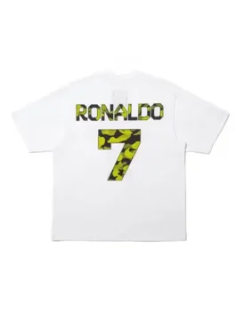 Bape X CR7 Life College Relaxed Fit White Shirt Back View