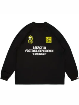 A high quality long sleeve jersey pairing iconic luxury streetwear aesthetics with premium sports performance materials.