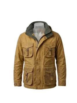 Heart of the Beast 2026 Brad Pitt Survival Field Jacket front view with classic field jacket styling, durable construction, and versatile outdoor appeal