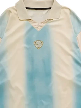 Cactus Jack Nike Total 90 Retro Argentina Jersey front closeup displaying premium fabric texture and authentic football-inspired detailing