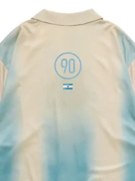 Cactus Jack Nike Total 90 Retro Argentina Jersey back closeup showcasing premium detailing, football-inspired graphics, and retro sportswear styling