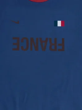 Cactus Jack Nike Total 90 France T Shirt front closeup displaying premium fabric texture, authentic football-inspired detailing, and quality craftsmanship