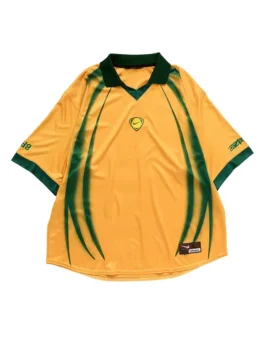 CJ X Nike Total 90 Retro Brasil Jersey front view with classic football styling and vintage-inspired design
