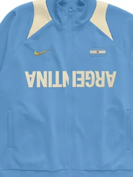 Cactus Jack Nike Argentina Total 90 Anthem Jacket back closeup displaying premium detailing, signature graphics, and refined craftsmanship