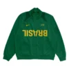 CJ X Nike Total 90 Brasil Anthem Jacket front view featuring retro football styling, premium craftsmanship, and Brasil-inspired sportswear design