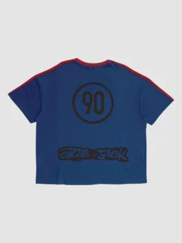 Cactus Jack Nike Total 90 France T Shirt back view featuring retro football-inspired graphics, premium fabric, and France-themed sportswear styling