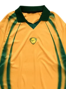 Cactus Jack Nike Total 90 Brasil Retro Jersey closeup view displaying premium fabric texture and detailed craftsmanship
