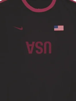 Cactus Jack Nike Total 90 USA T Shirt front closeup displaying premium fabric texture and iconic sportswear detailing