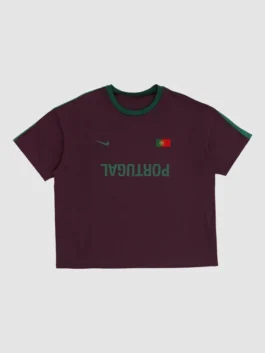 CJ X Nike Portugal Total 90 T Shirt front view with classic football-inspired styling, premium comfort, and Portugal-themed fashion appeal