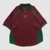 CJ X Nike Portugal Total 90 Retro Jersey front view featuring vintage football styling, premium fabric, and Portugal-inspired sportswear design