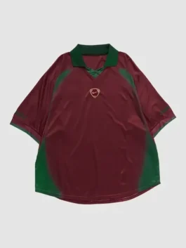 CJ X Nike Portugal Total 90 Retro Jersey front view featuring vintage football styling, premium fabric, and Portugal-inspired sportswear design