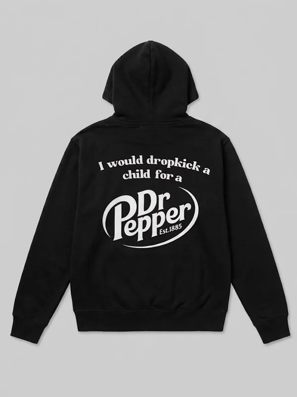 Dr Pepper Black Hoodie Back View