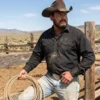 Black Dutton Ranch Rip Wheeler Black Shirt as worn by Cole Hauser bringing the iconic Rip Wheeler western style to life on screen