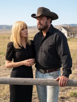 Classic black Dutton Ranch Rip Wheeler Black Shirt capturing the rugged and fearless western style of the iconic Rip Wheeler character