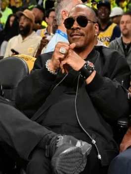 Eddie Murphy Black Bomber Jacket inspired by 2026 fashion trends with a stylish black finish
