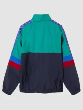 FC Barcelona Retro Jacket back view with iconic football-inspired design and classic retro styling