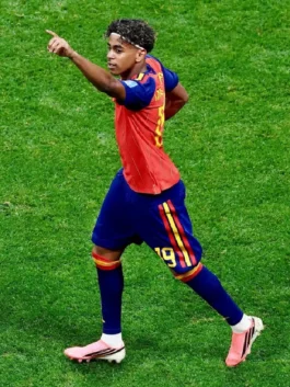 Classic World Cup 2026 Lamine Yamal Spain Jersey celebrating Lamine Yamal leading Spain at the 2026 FIFA World Cup