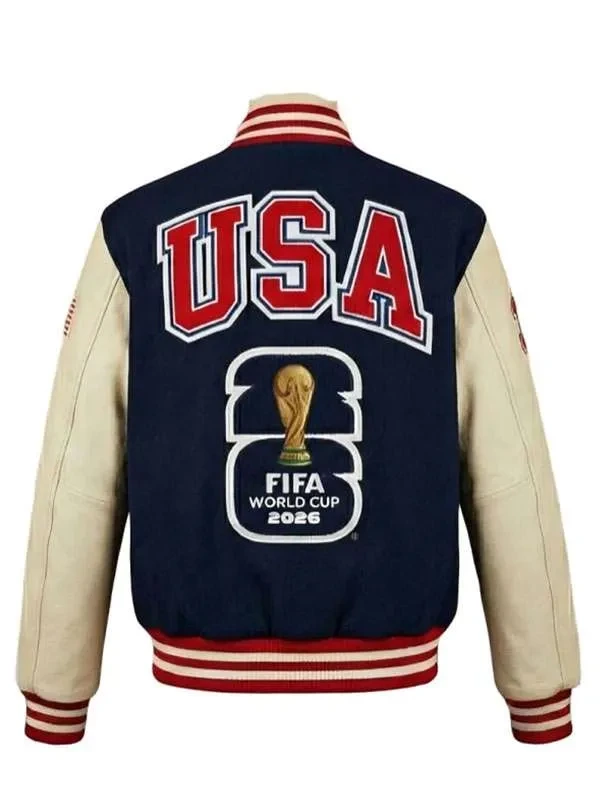 FIFA World Cup 2026 USA Varsity Jacket Back View