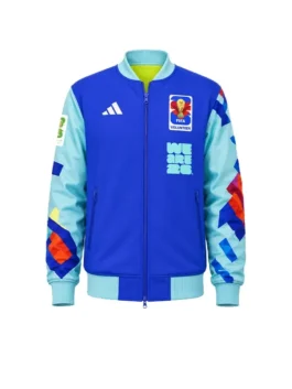 Front view of the FIFA World Cup 2026 Volunteer Jacket putting the 2026 FIFA World Cup identity on full display