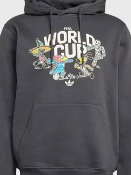 FIFA World Cup Grey Hoodie 2026 Close-Up View