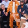 Finals Timothee Chalamet Orange Jacket Front View