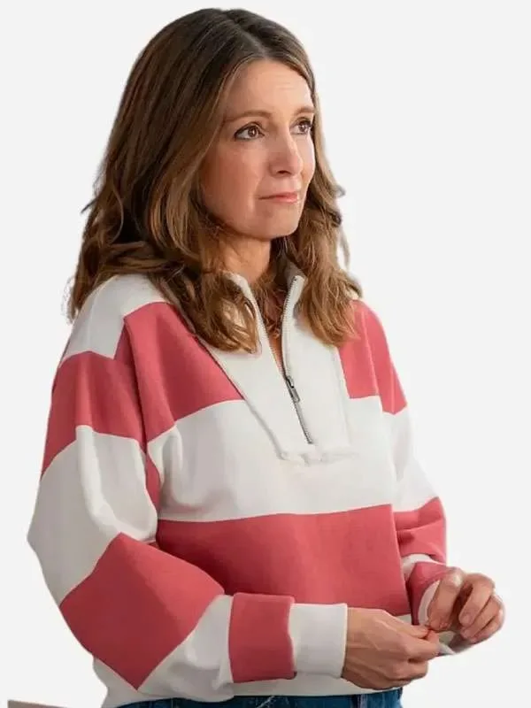 Four Seasons Tina Fey Striped Sweatshirt Side View