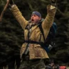 Heart of the Beast 2026 Brad Pitt Survival Field Jacket model front view featuring rugged field styling, premium craftsmanship, and outdoor-inspired design