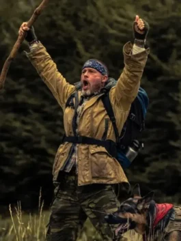 Heart of the Beast 2026 Brad Pitt Survival Field Jacket model front view featuring rugged field styling, premium craftsmanship, and outdoor-inspired design