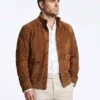 In the Grey 2026 Henry Cavill Brown Suede Jacket in brown with classic design and modern appeal
