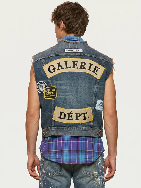 Hyunjin Gov Ball 2026 Denim Vest Back View