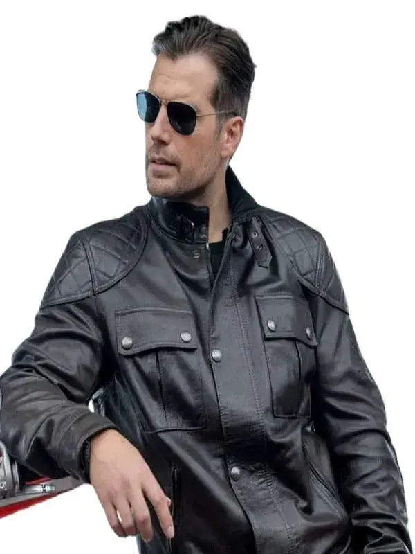 In The Grey 2026 Henry Cavill Leather Jacket