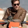 In The Grey Jake Gyllenhaal Leather Jacket Front View