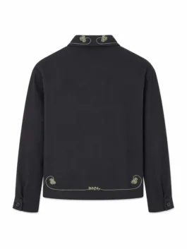 Jay-Z Lucky Draw Black Embroidered jacket Back View