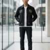 Jay-Z Lucky Draw Black Embroidered jacket Front View