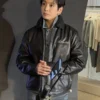 Jung Kook Calvin Klein Leather Balck Jacket