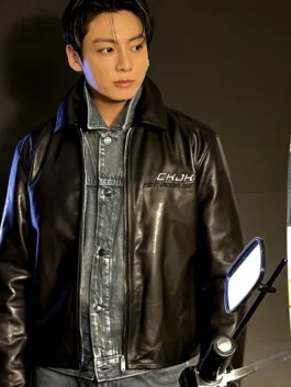 Jung Kook Calvin Klein Leather Jacket