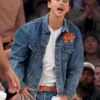 Knicks Game 4 Timothee Chalamet Denim Jacket front view with premium denim styling and classic game-day fashion