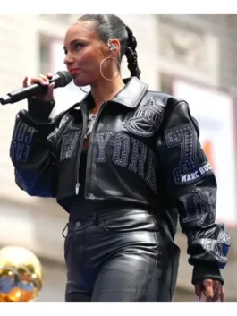 Knicks Victory Parade Alicia Keys Jacket