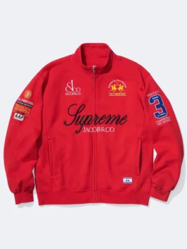 La Martina x Supreme Zip Up Track Jacket Red Front View