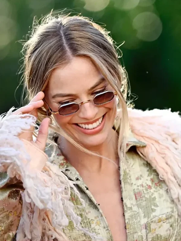 Margot Robbie John Galliano Long Trim Coat - Image 7