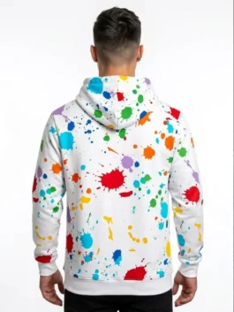 Super Mario Sunshine Hoodie model back view displaying premium detailing, gaming-inspired artwork, and casual streetwear styling