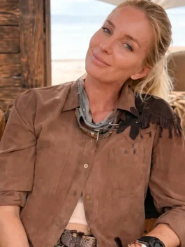 Mutiny 2026 Annabelle Wallis Brown Shirt For Sale