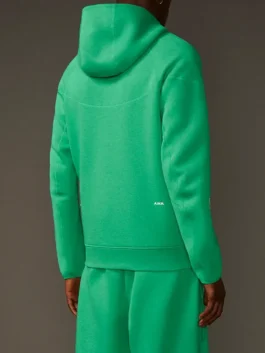 NOCTA Tech Fleece Full Zip Hoodie Stadium Green model back view with clean lines and sporty detailing