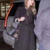 NYC 2026 Taylor Swift Shearling Wool Coat front view featuring luxurious wool construction, elegant shearling collar, and timeless winter fashion
